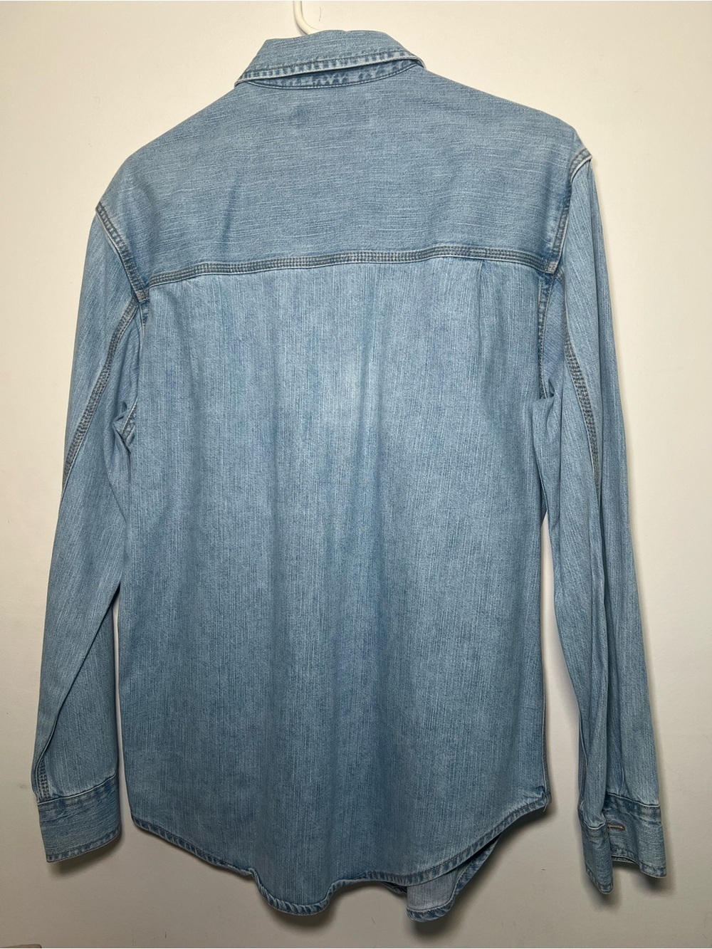 Levi Strauss Signature Light Wash Denim Button Down Shirt Size S - Picture 13 of 16